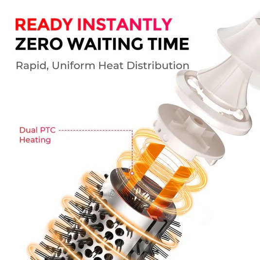 3-in-1 Hair Styling Brush - Dry, Straighten & Curl in Minutes