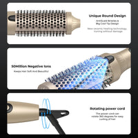 3-in-1 Hair Styling Brush - Dry, Straighten & Curl in Minutes